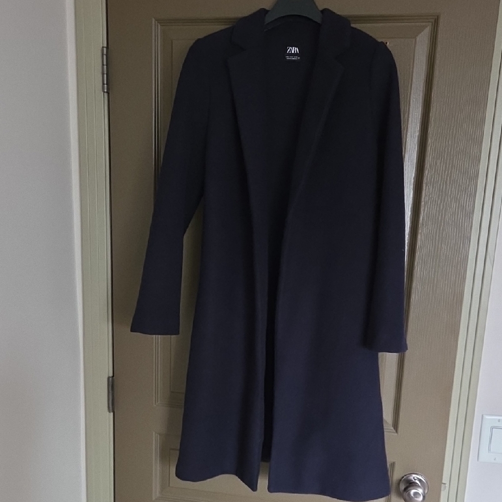 Zara Women's Dark Navy Trench Coat